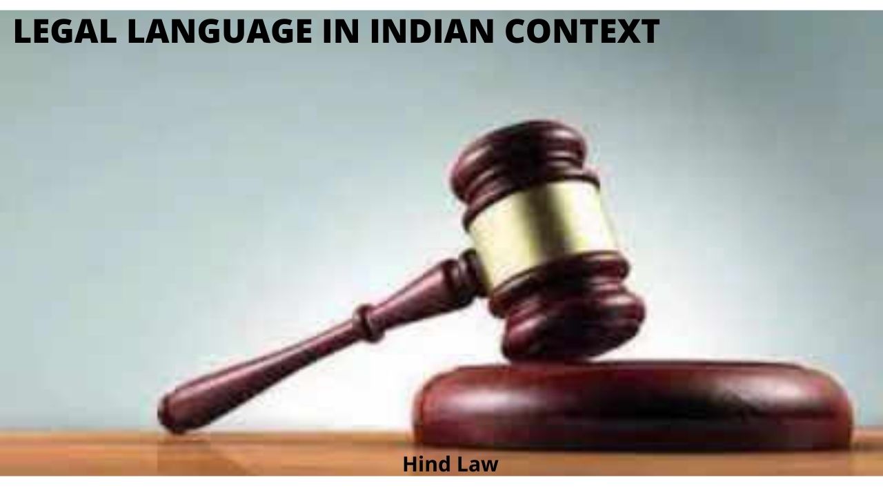 legal language in Indian context