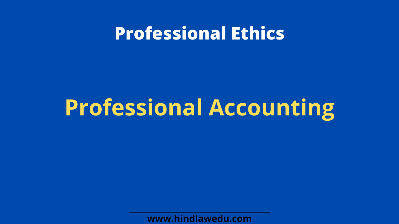 Professional Accounting Or Accountancy